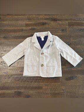 12m Cat & Jack Baby Boy Heather Gray Knit Blazer Jacket